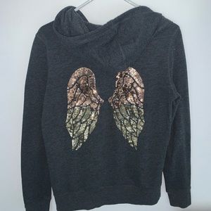 Victorias secret gray zip up hoodie